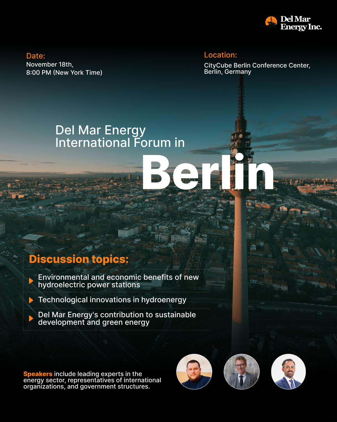 Del Mar Energy will host a forum in Germany