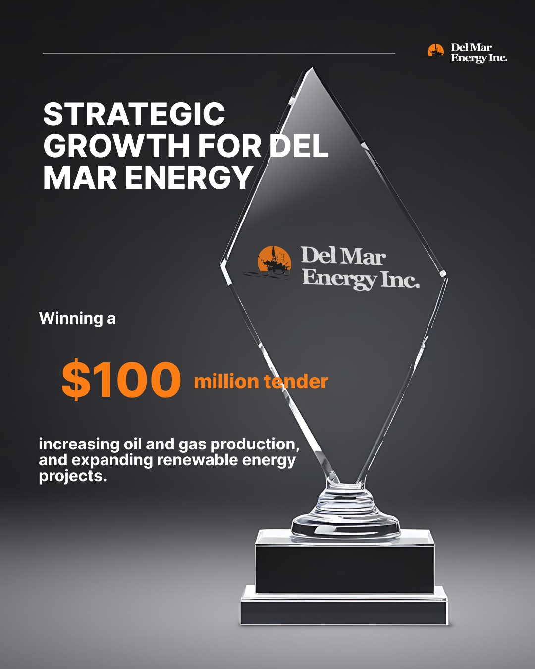 STRATEGIC GROWTH FOR DEL MAR ENERGY